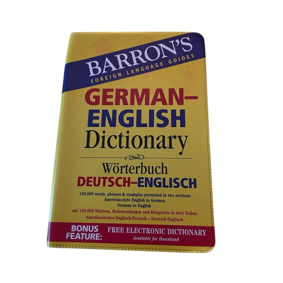 Barron's German-English Dictionary: Worterbuch Deutsch-Englisch 2007 Vinyl Cover - Picture 2 of 5